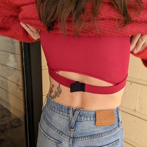 Y/Project Corset/Bra Sweater Red Very Soft Wool Knit Pullover In Red One Size - Picture 16 of 16